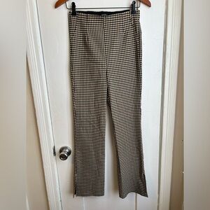 Vintage Gingham High-Waist Straight Leg Pants (sm)